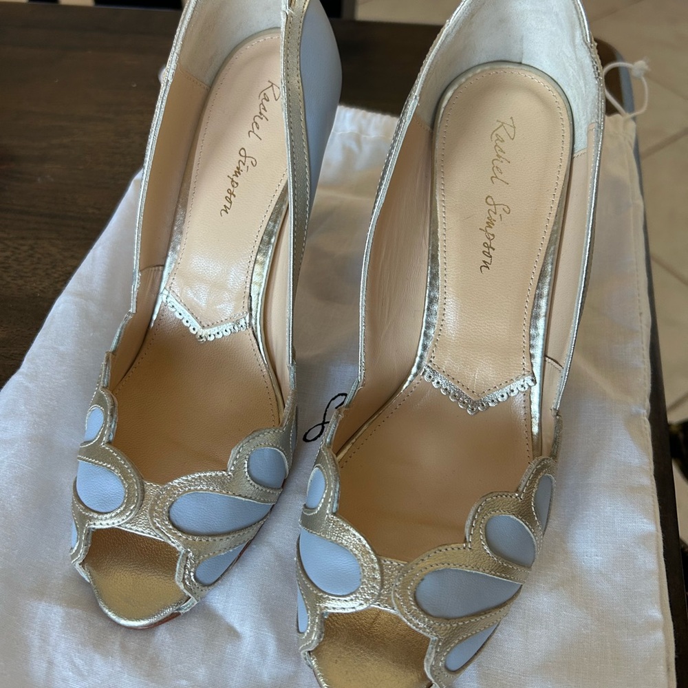 Rachel Simpson Blue Wedding Shoes